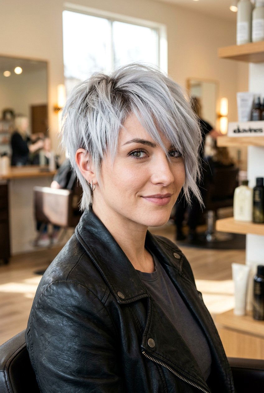 Edgy Choppy Pixie - 20 choppy layered haircut - 20 choppy layered haircut