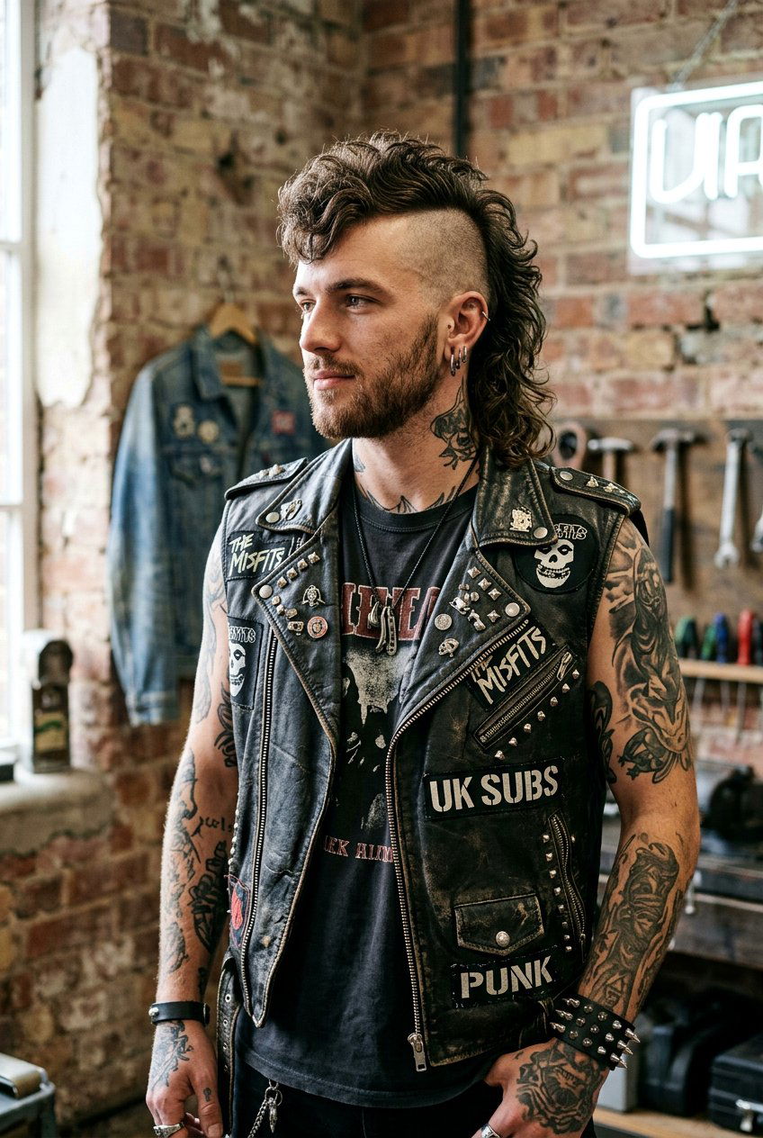 Edgy Mohawk Mullet - 20 modern mullet for wavy hair men - 20 modern mullet for wavy hair men