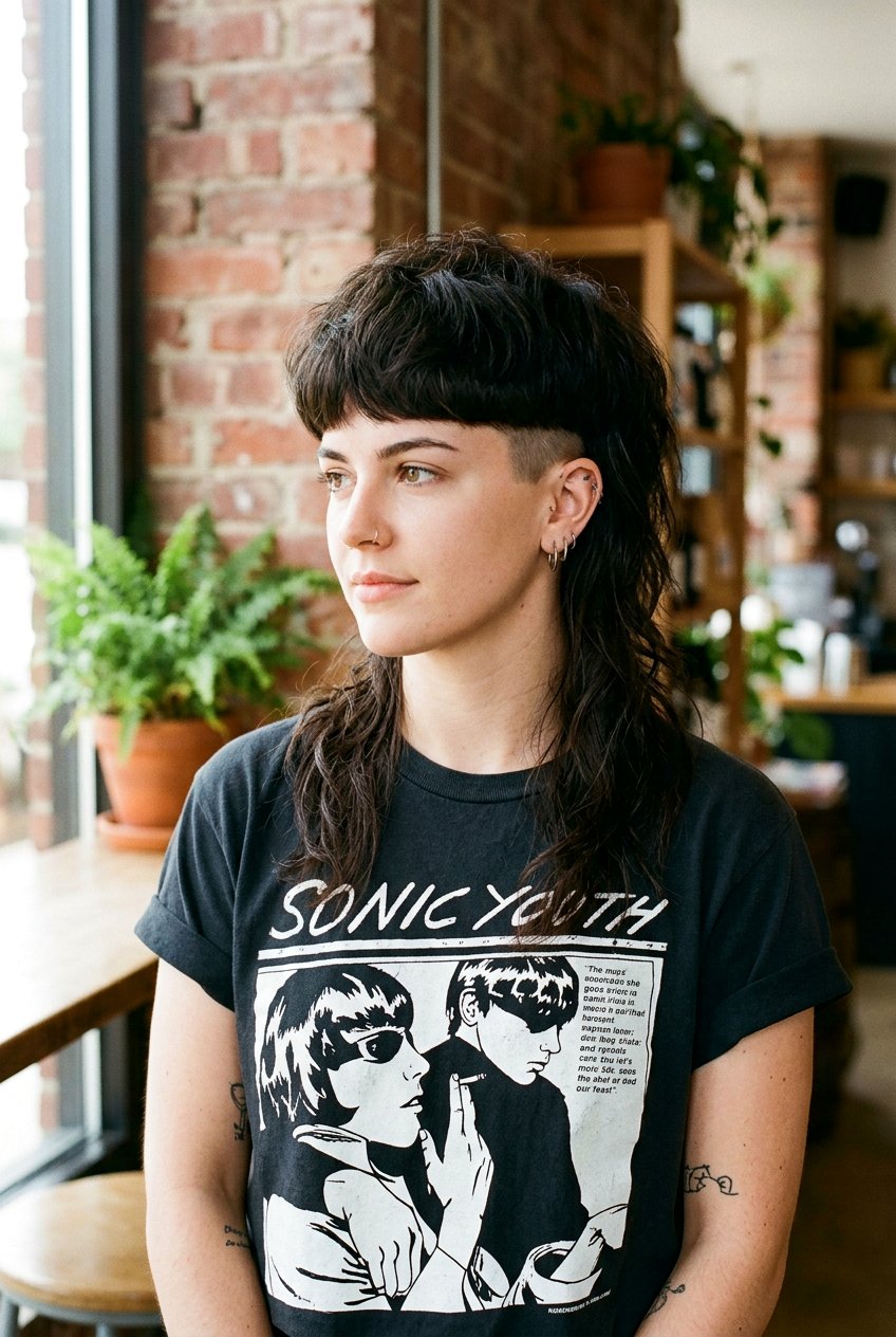 Edgy Mullet With Undercut - 20 mullet haircut for thick hair women - 20 mullet haircut for thick hair women