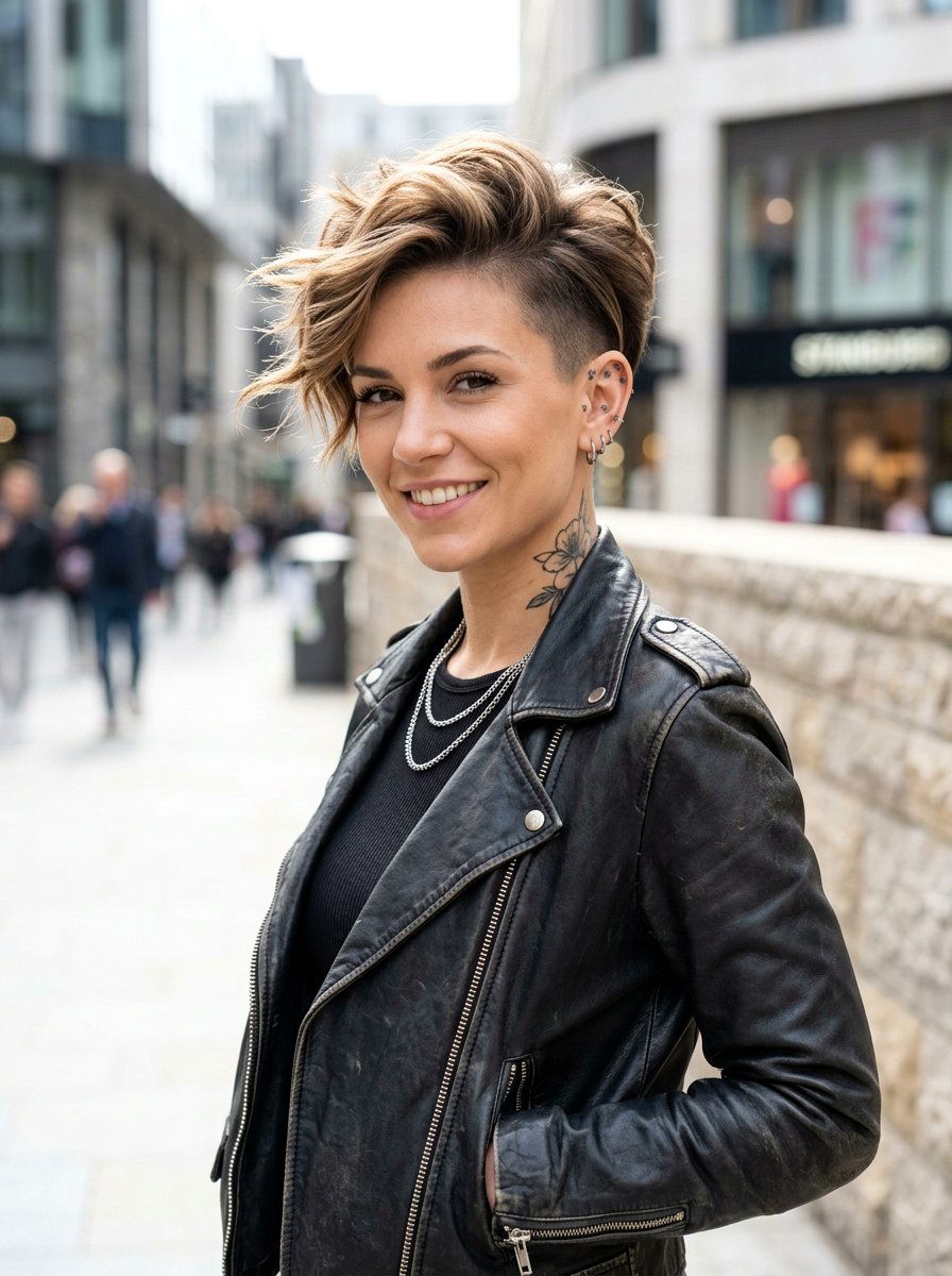 Edgy Pixie With Undercut - 20 soft feathered pixie for older women - 20 soft feathered pixie for older women