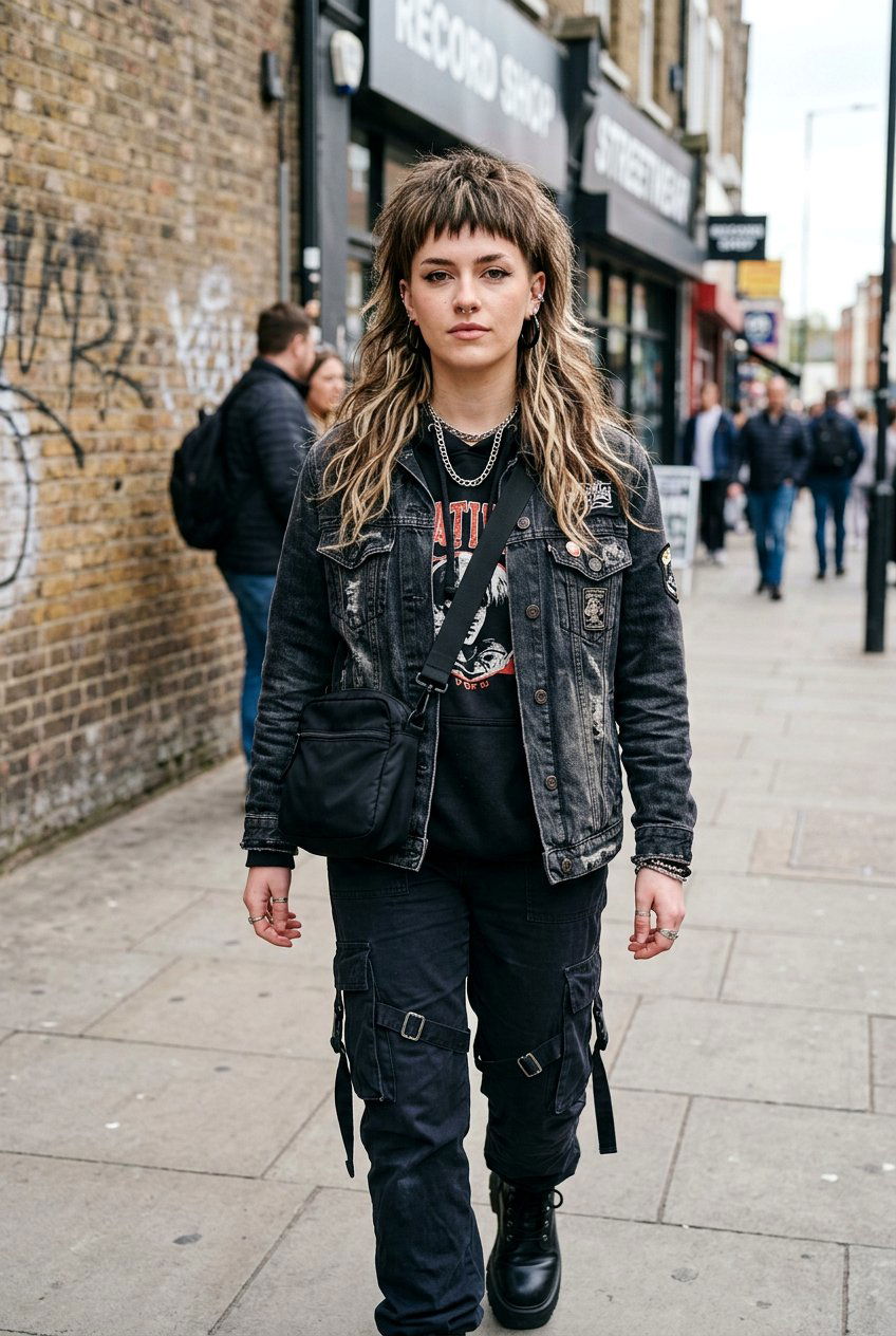Edgy Shaggy Mullet With Disconnected Layers - 20 alternative shag haircut women - 20 alternative shag haircut women