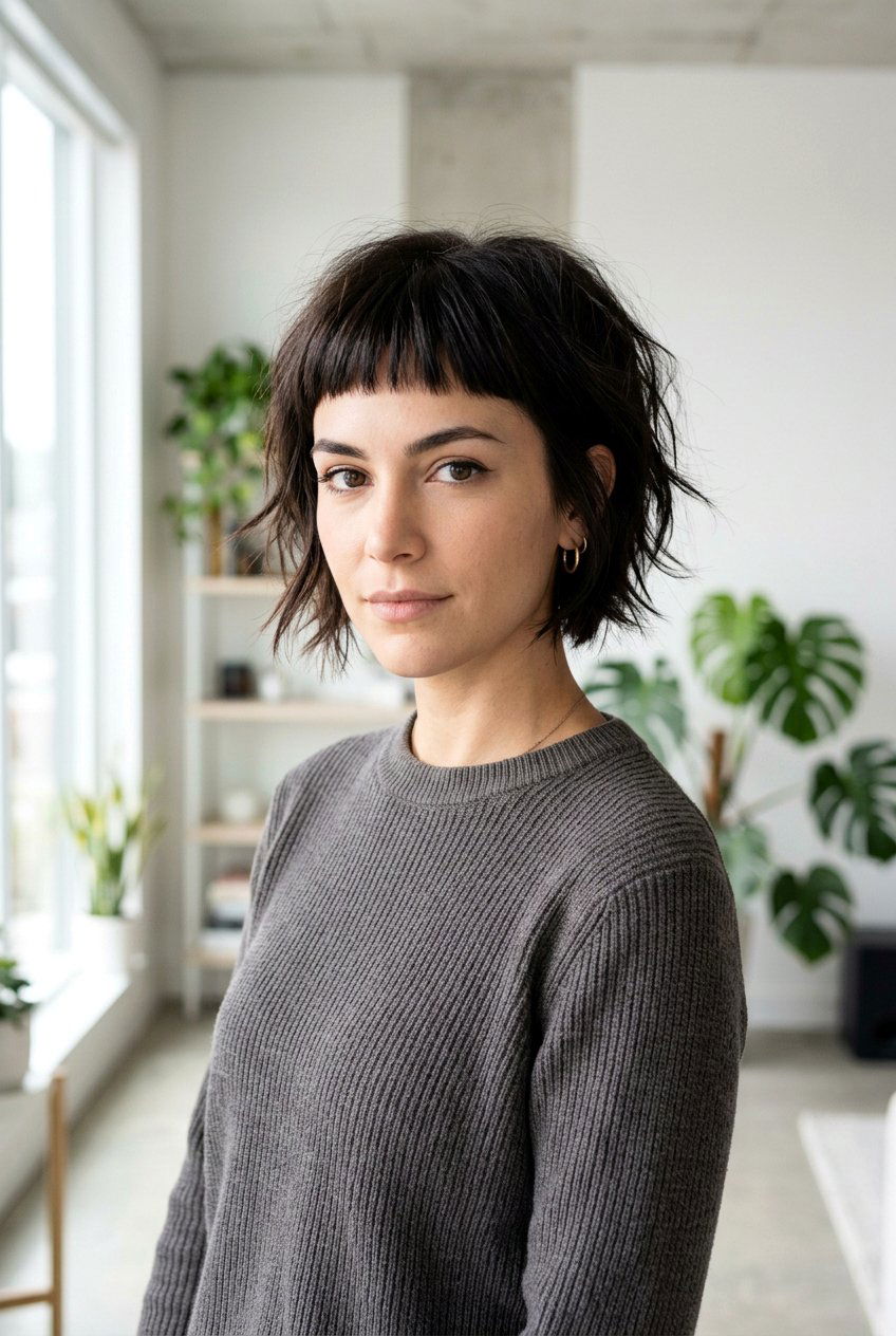 Edgy Short Bob Haircut With Fringe - 20 bold short haircut for women - 20 bold short haircut for women