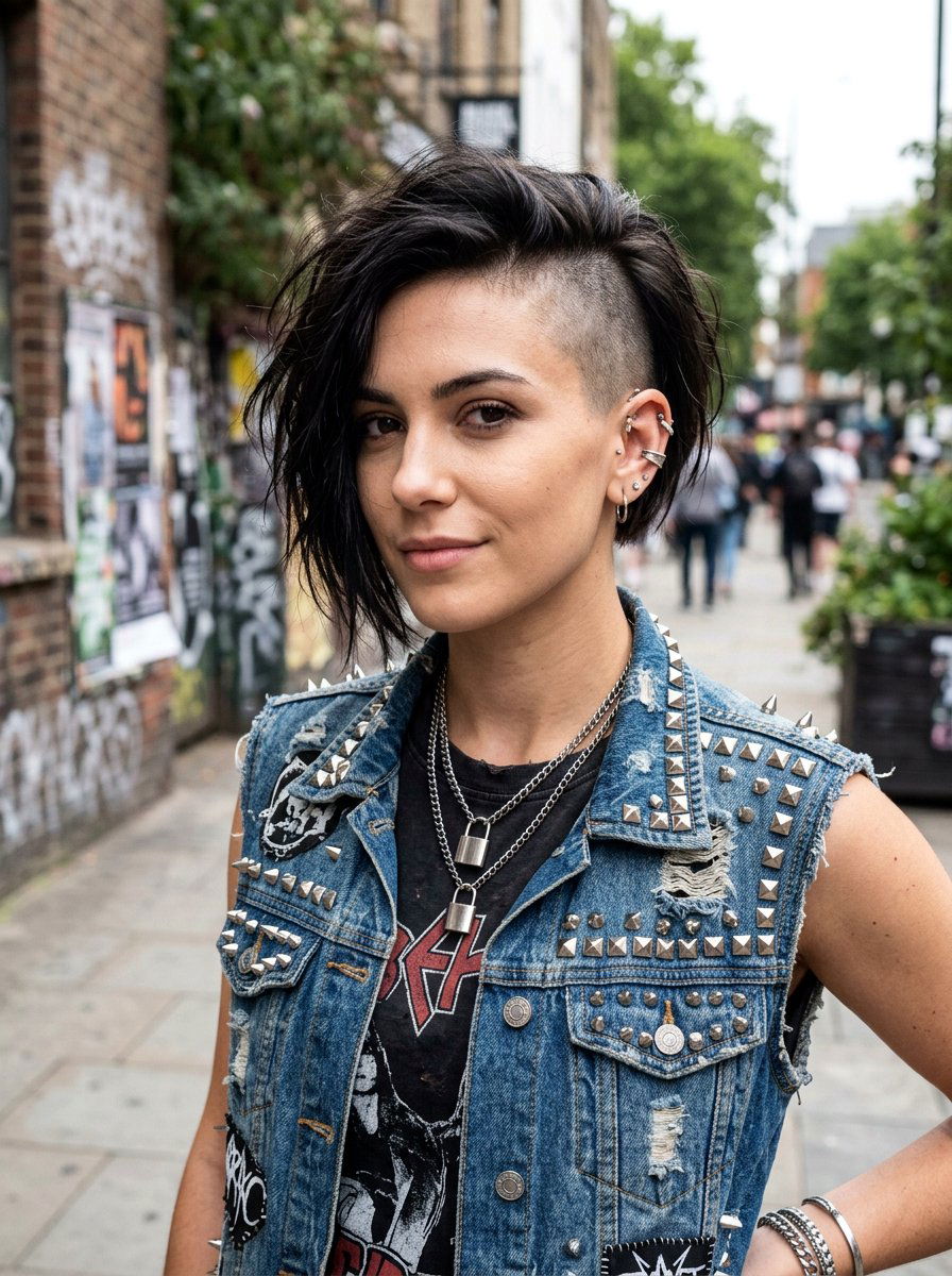 Edgy Undercut Bob - 20 haircut to transition from long to short hair - 20 haircut to transition from long to short hair