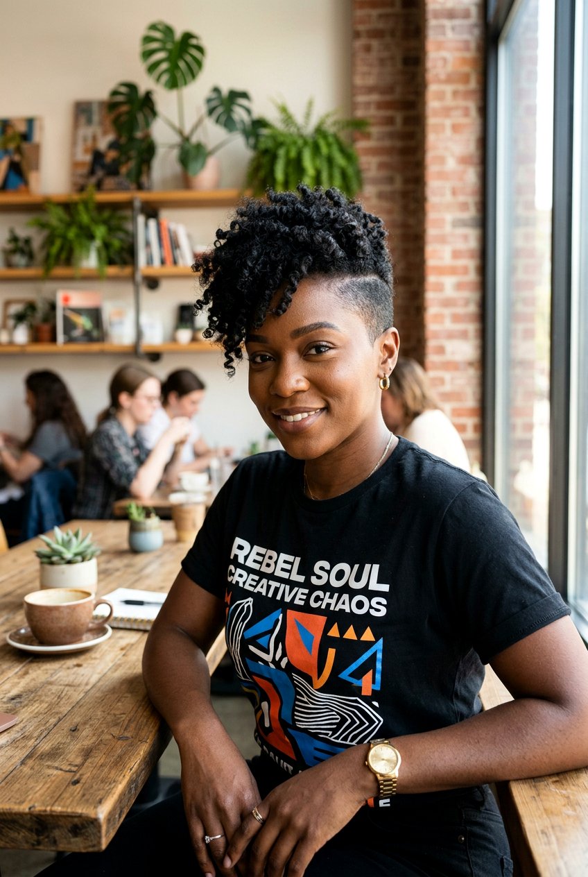 Edgy Undercut Pixie - 20 black women mature short haircut ideas - 20 black women mature short haircut ideas