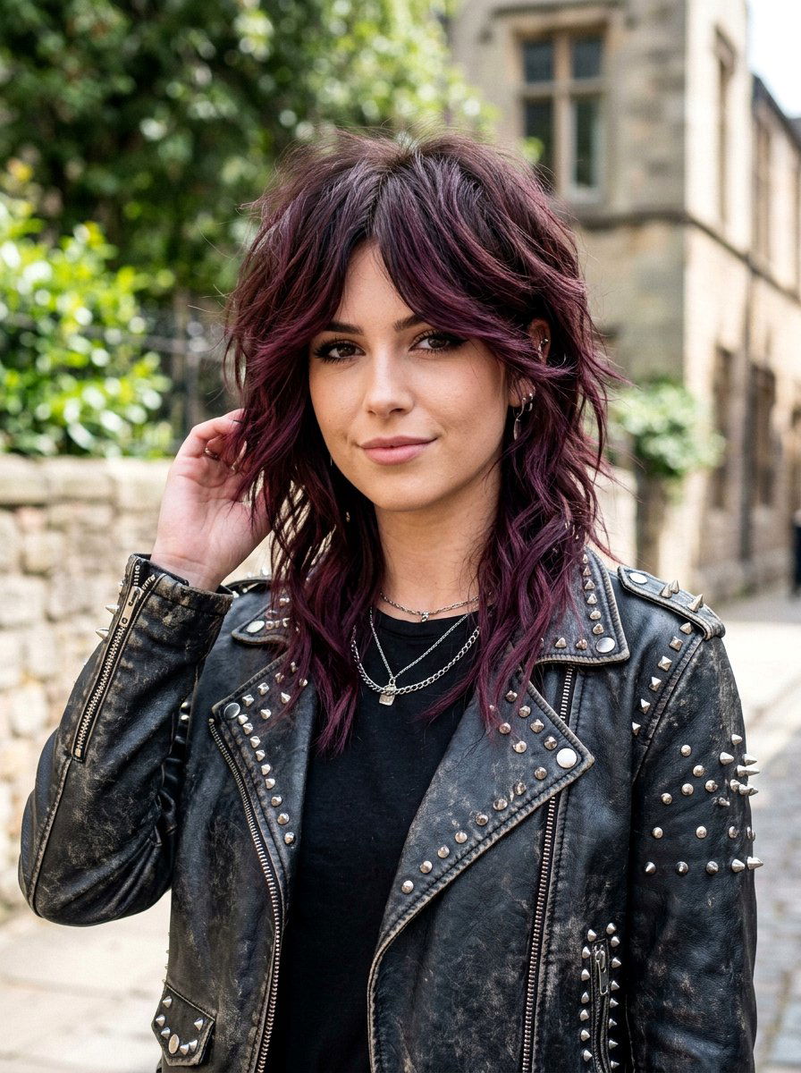 Edgy Wolf Cut With Razor Cut Layers - 20 fall wolf cut ideas - 20 fall wolf cut ideas