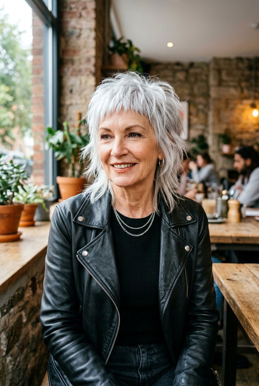 Edgy disconnected shag - 20 shag haircuts for older women - 20 shag haircuts for older women