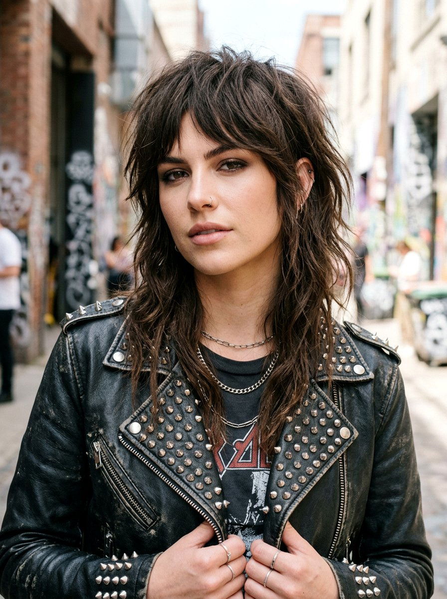 Edgy shoulder length shag for thick hair - 20 shoulder length shag for thick hair - 20 shoulder length shag for thick hair