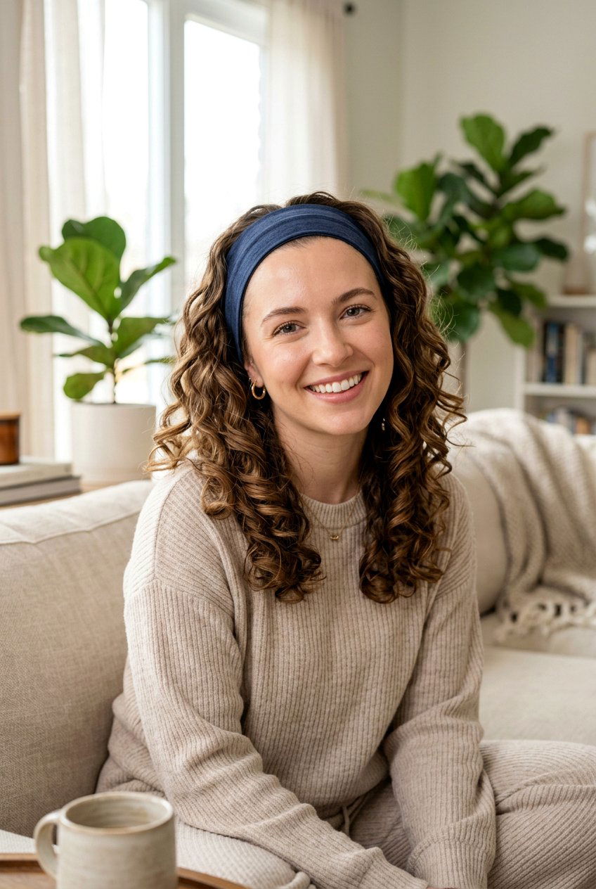 Elastic Headband Curls - 20 easy overnight hairstyle for thick hair - 20 easy overnight hairstyle for thick hair