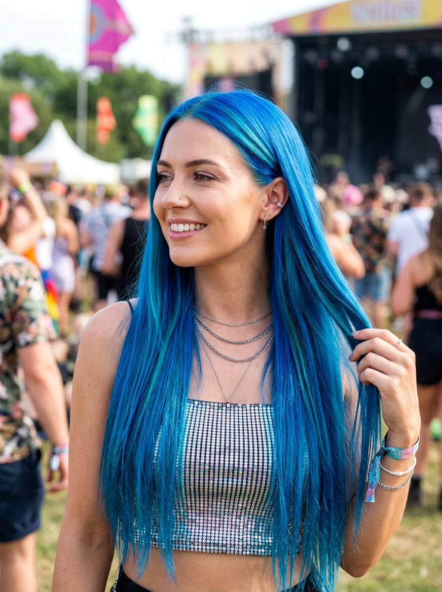 Electric Blue Hair Color - 20 rave hair color ideas - 20 rave hair color ideas