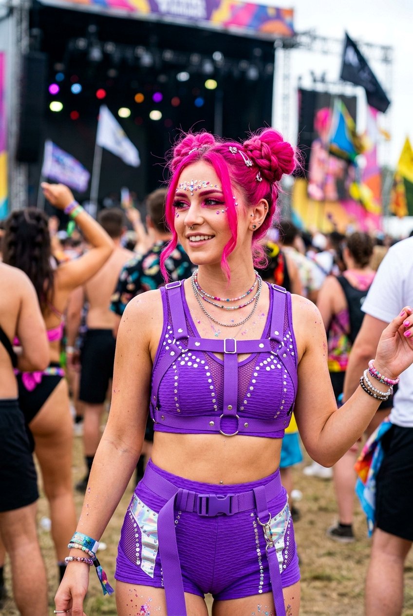 Electric Fuchsia Hair - 20 festival hair color ideas - 20 festival hair color ideas