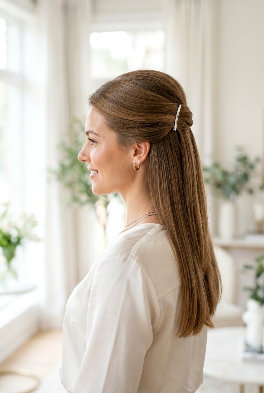 Elegant Half Up Half Down Hairstyle - 20 sophisticated hairstyles for women - 20 sophisticated hairstyles for women