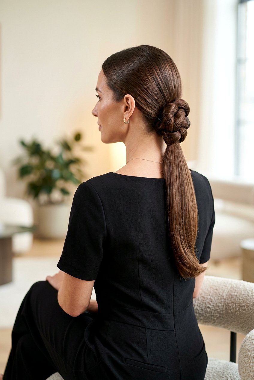Elegant Knotted Polished Ponytail - 20 polished old money ponytail - 20 polished old money ponytail