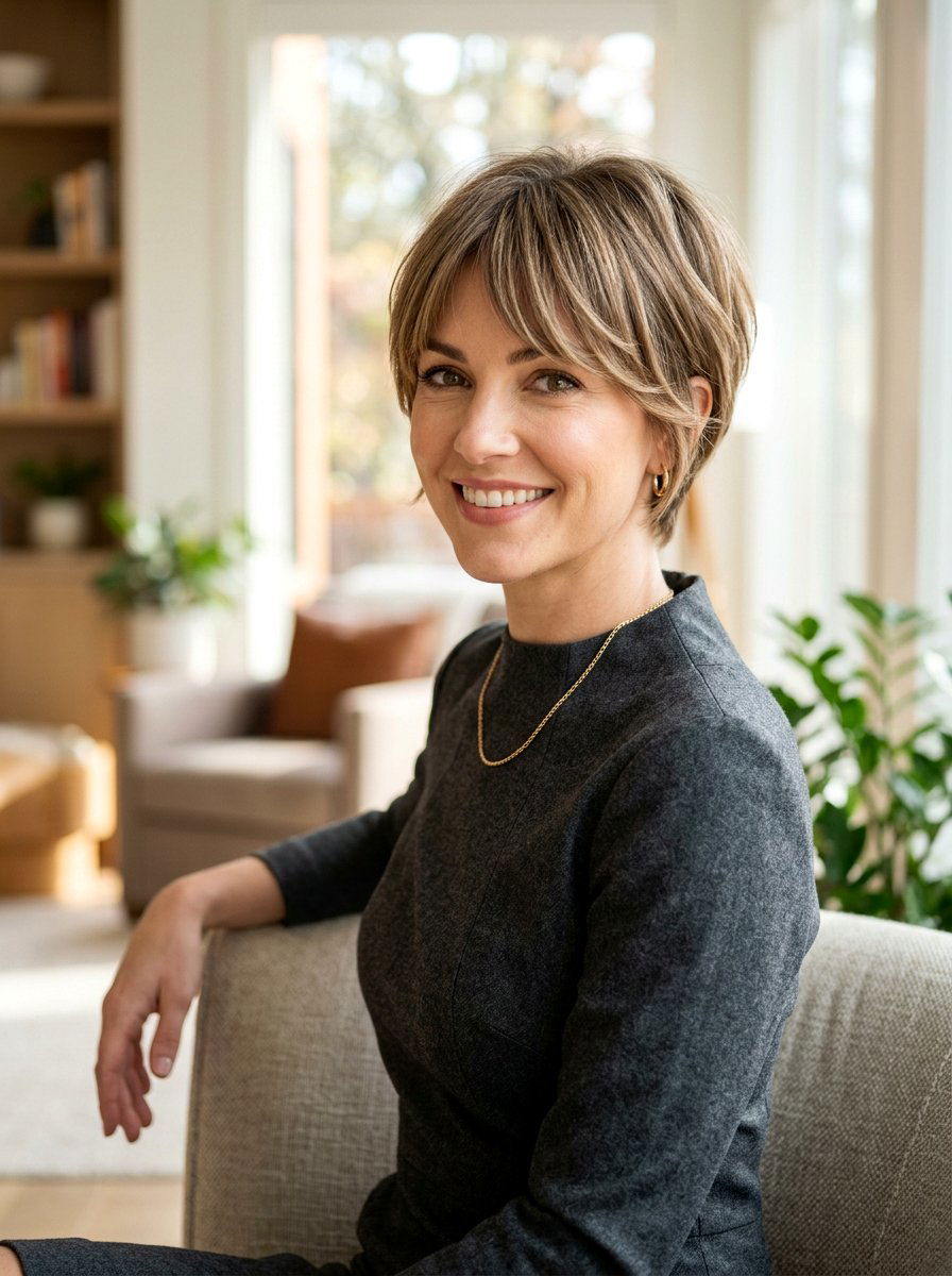 Elegant Long Pixie Haircut With Face Framing Fringe - 20 elegant pixie haircut with fringe - 20 elegant pixie haircut with fringe