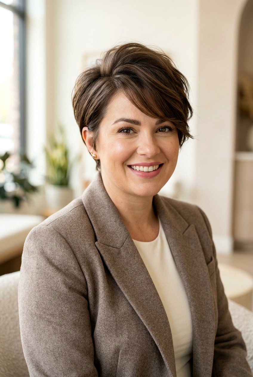 Elegant Pixie Cut For Round Face - 20 classy office pixie haircut - 20 classy office pixie haircut
