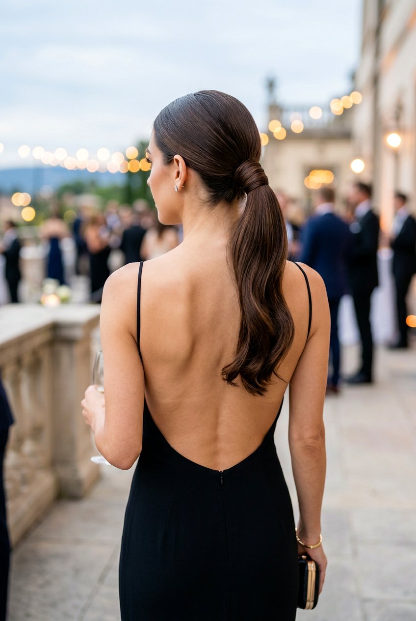 Elegant Ponytail With Wrapped Hair - 20 mature women wedding guest hairstyle ideas - 20 mature women wedding guest hairstyle ideas