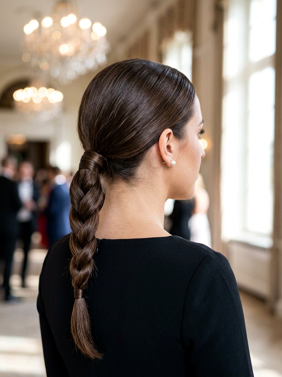 Elegant Rope Braid Low Ponytail - 20 rope braid low ponytail - 20 rope braid low ponytail