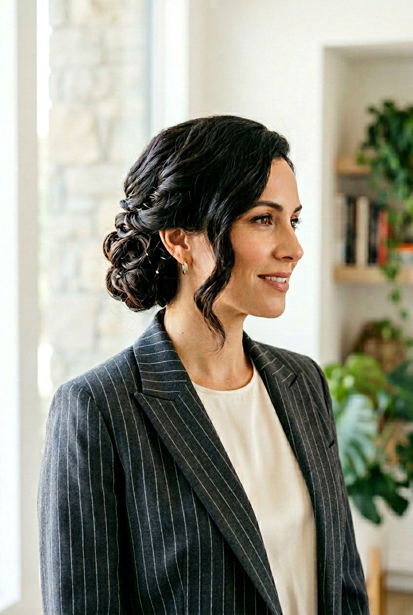 Elegant Side Chignon Hairstyle - 20 neat corporate hairstyle for medium hair - 20 neat corporate hairstyle for medium hair