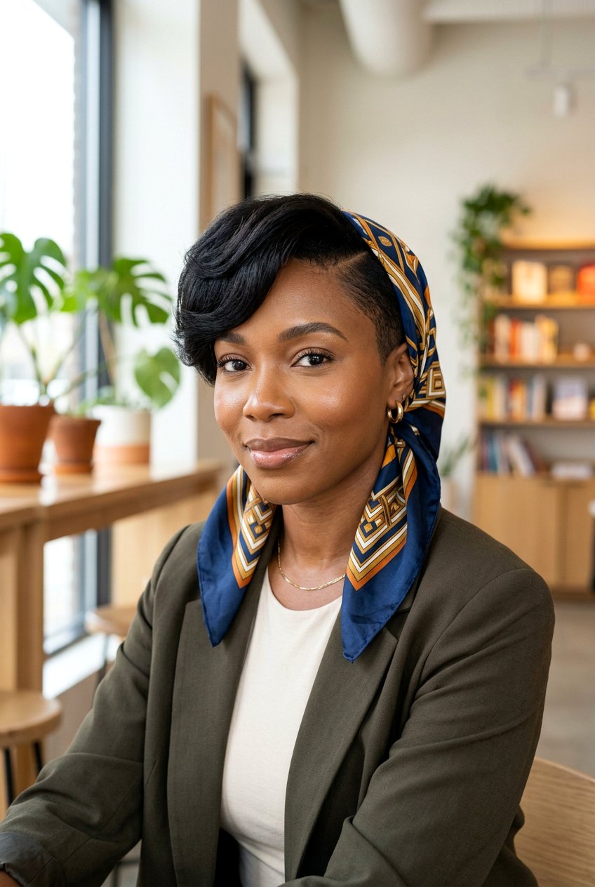 Elegant Side Part Pixie - 20 black women mature short haircut ideas - 20 black women mature short haircut ideas