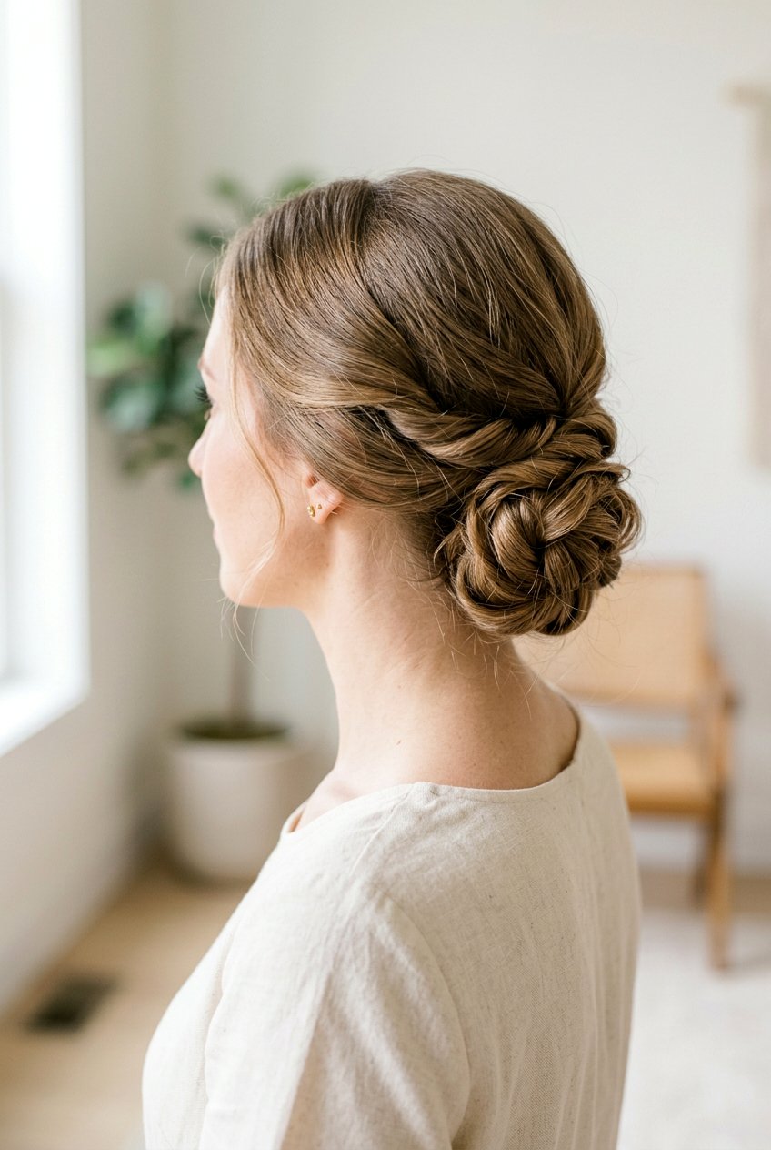 Elegant Twisted Bun For Fine Hair - 20 textured bun for fine hair - 20 textured bun for fine hair