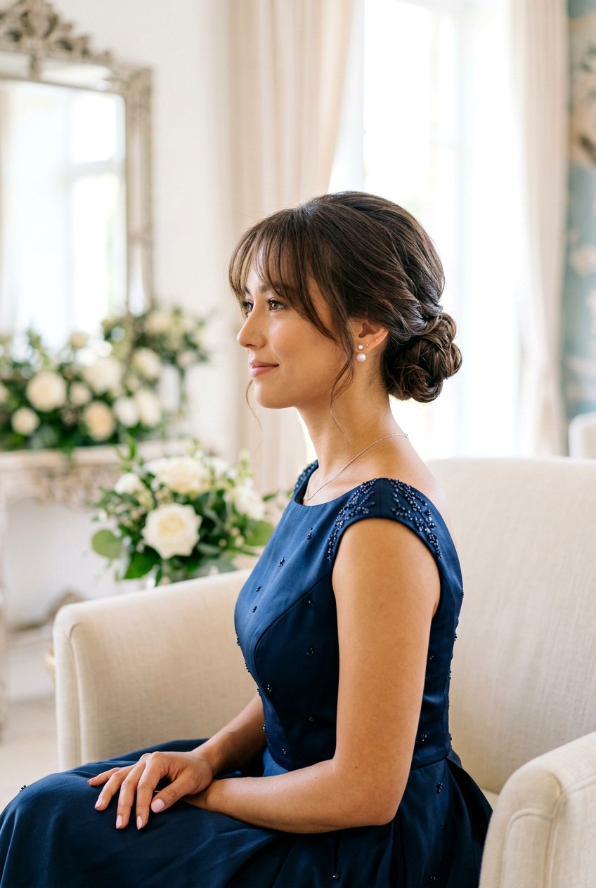 Elegant Updo with Bangs for Mother of the Bride - 20 mother of the bride hairstyles - 20 mother of the bride hairstyles