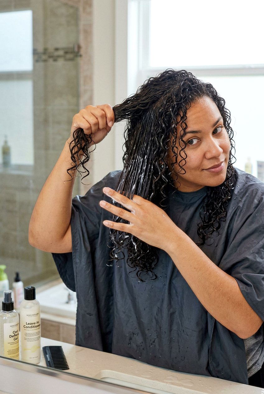 Elongated Wash and Go for Medium Natural Hair Using a Denman Brush - 20 wash and go for medium natural hair - 20 wash and go for medium natural hair