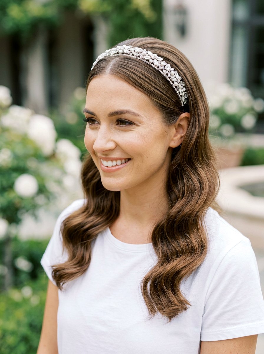 Embellished Headband New Year Hairstyle - 20 new year party hairstyles - 20 new year party hairstyles