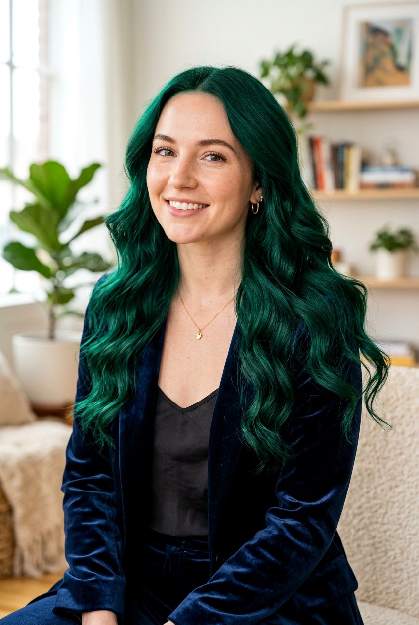 Emerald Green Hair - 20 editorial hair color ideas - 20 editorial hair color ideas