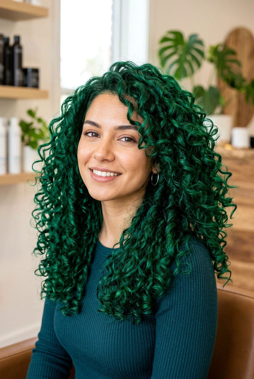 Emerald green curly hair - 20 emerald green hair color - 20 emerald green hair color