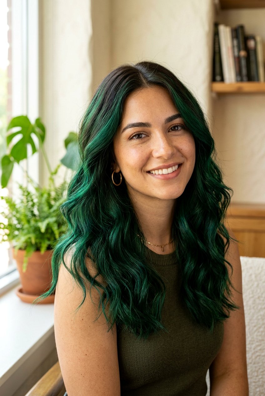 Emerald green hair for brown hair - 20 emerald green hair color - 20 emerald green hair color