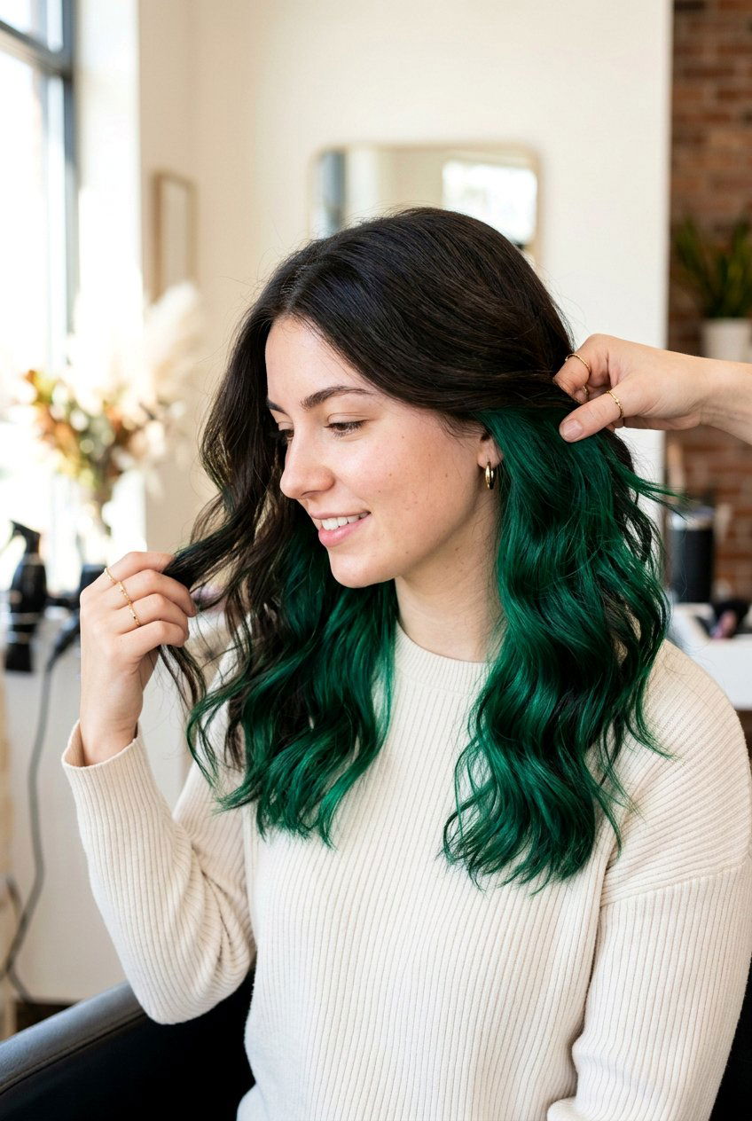 Emerald green underlayer hair - 20 emerald green hair color - 20 emerald green hair color