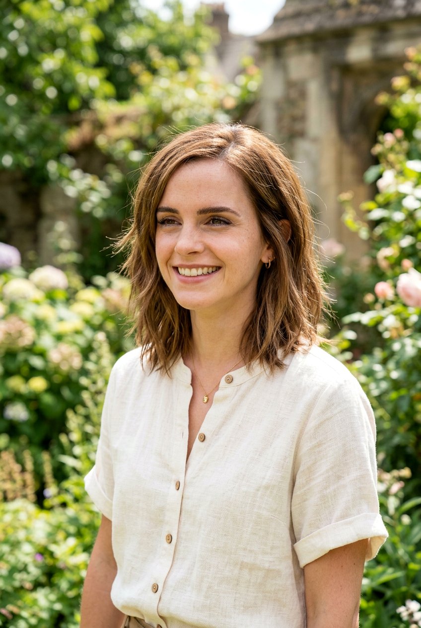 Emma Watson Textured Lob - 20 celebrity inspired lob haircut - 20 celebrity inspired lob haircut
