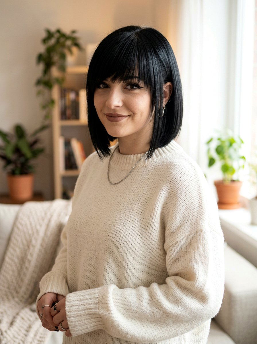 Emo Bob With Side Swept Bangs - 20 emo haircut ideas for girls - 20 emo haircut ideas for girls