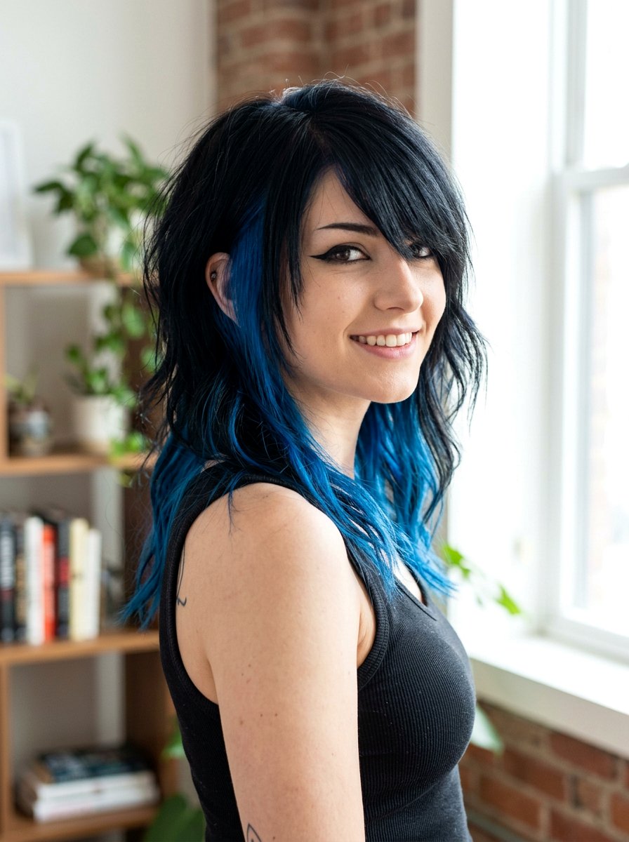 Emo Hair With Peekaboo Highlights - 20 emo haircut ideas for girls - 20 emo haircut ideas for girls