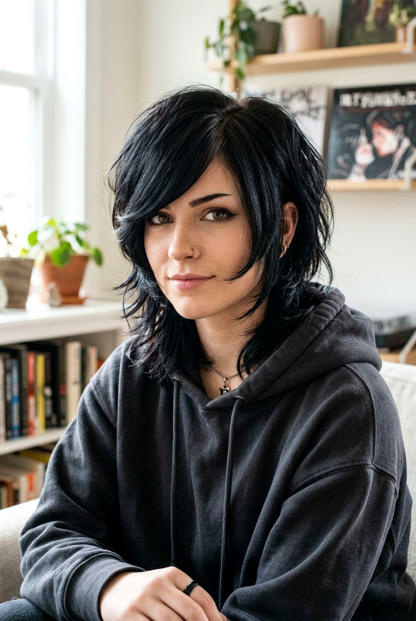 Emo Layered Cut - 20 alt haircut ideas for women - 20 alt haircut ideas for women