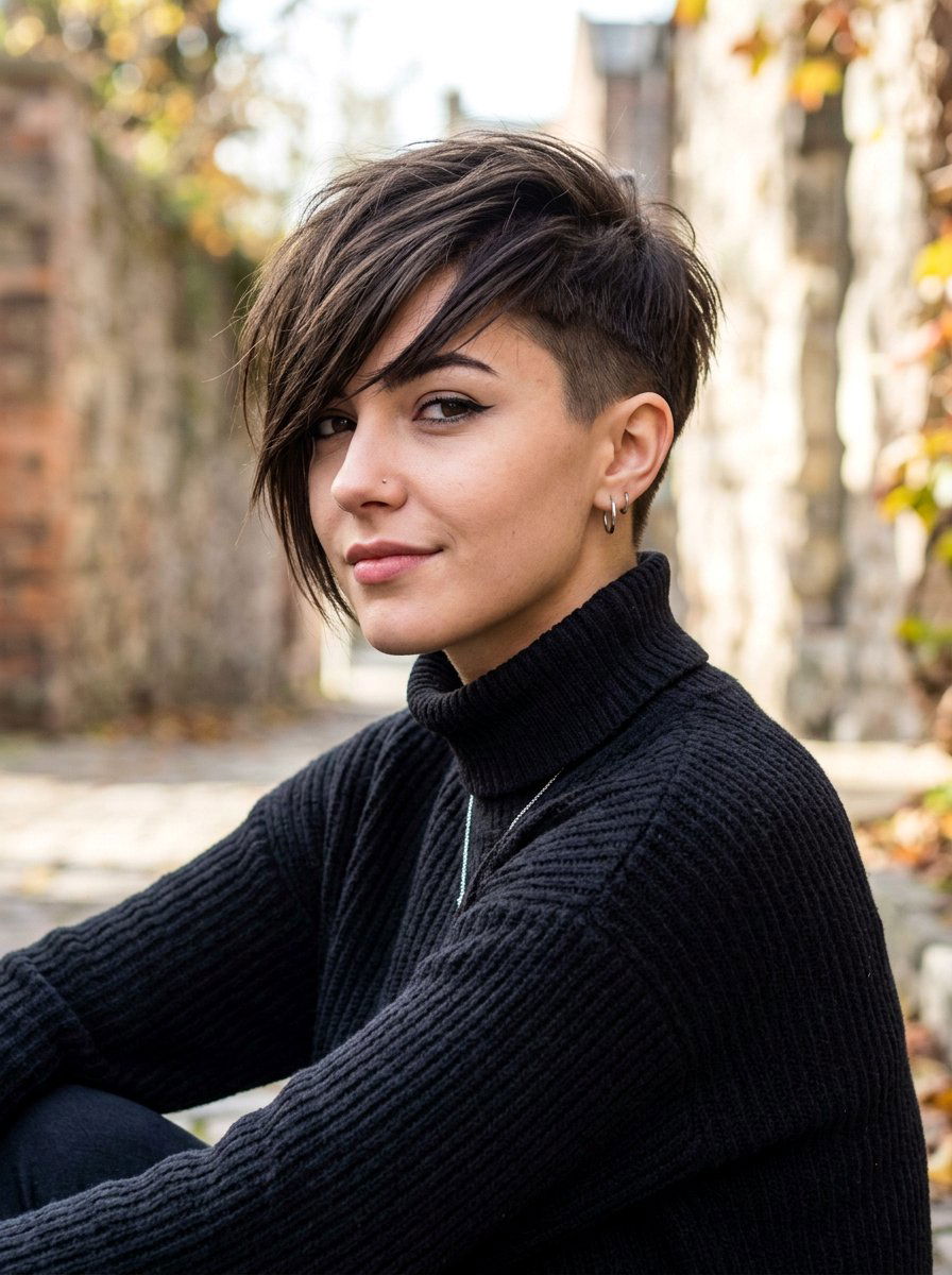 Emo Pixie Cut With Long Bangs - 20 emo haircut ideas for girls - 20 emo haircut ideas for girls
