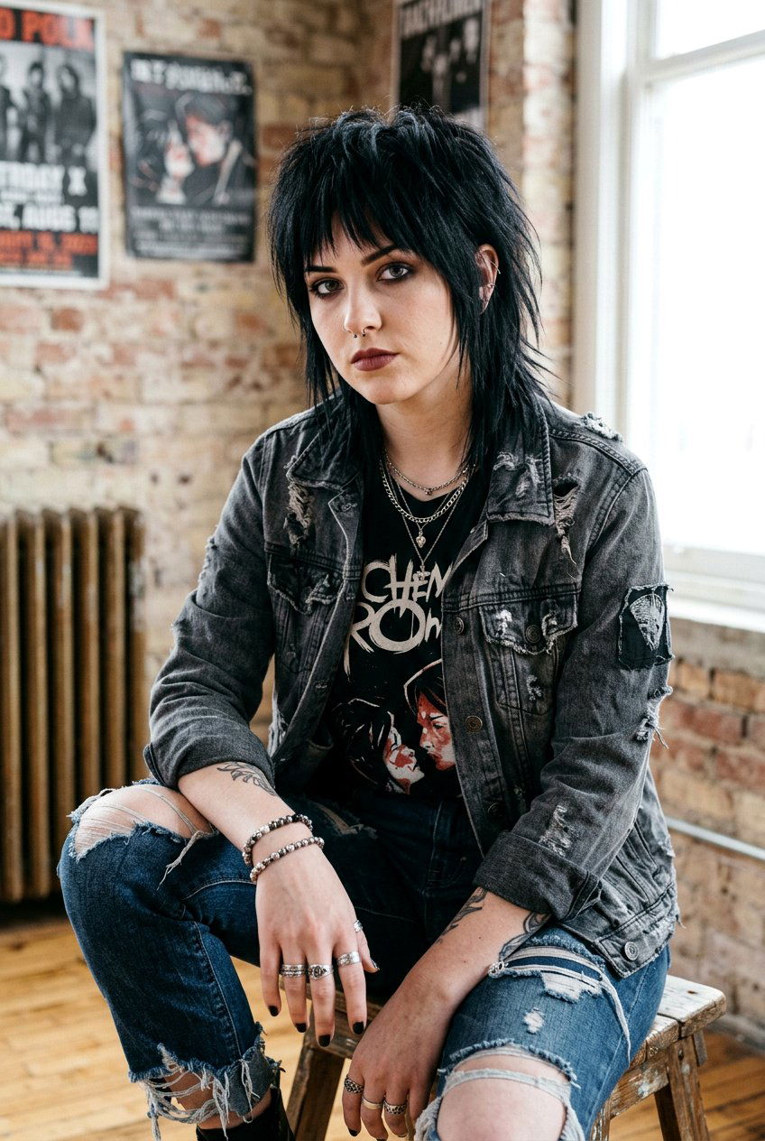 Emo Wolf Cut With Razored Ends - 20 emo wolf cut for straight hair - 20 emo wolf cut for straight hair