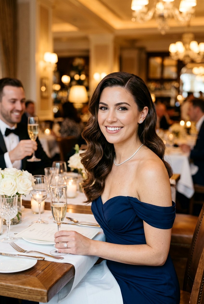 Engagement Dinner Hollywood Waves Hairstyle - 20 engagement dinner hairstyles - 20 engagement dinner hairstyles