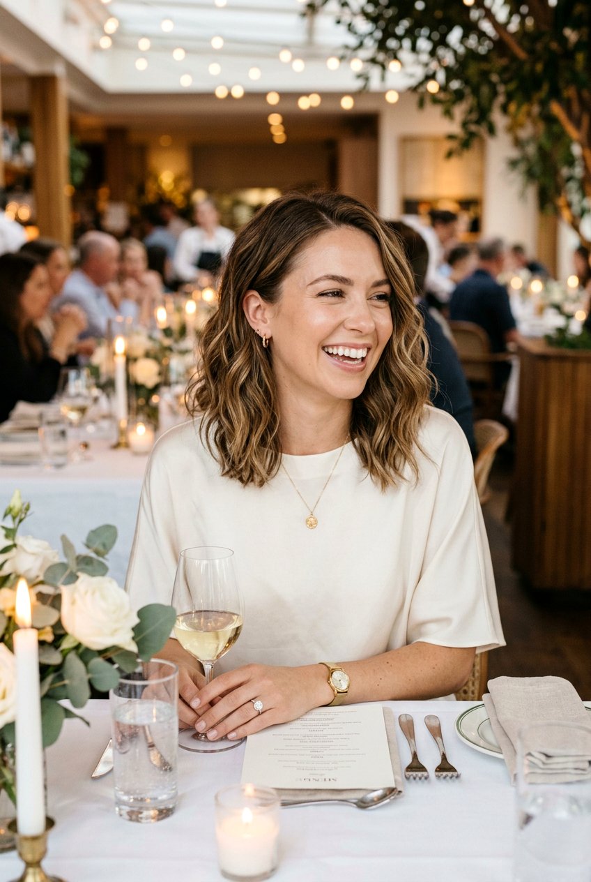 Engagement Dinner Textured Lob Hairstyle - 20 engagement dinner hairstyles - 20 engagement dinner hairstyles