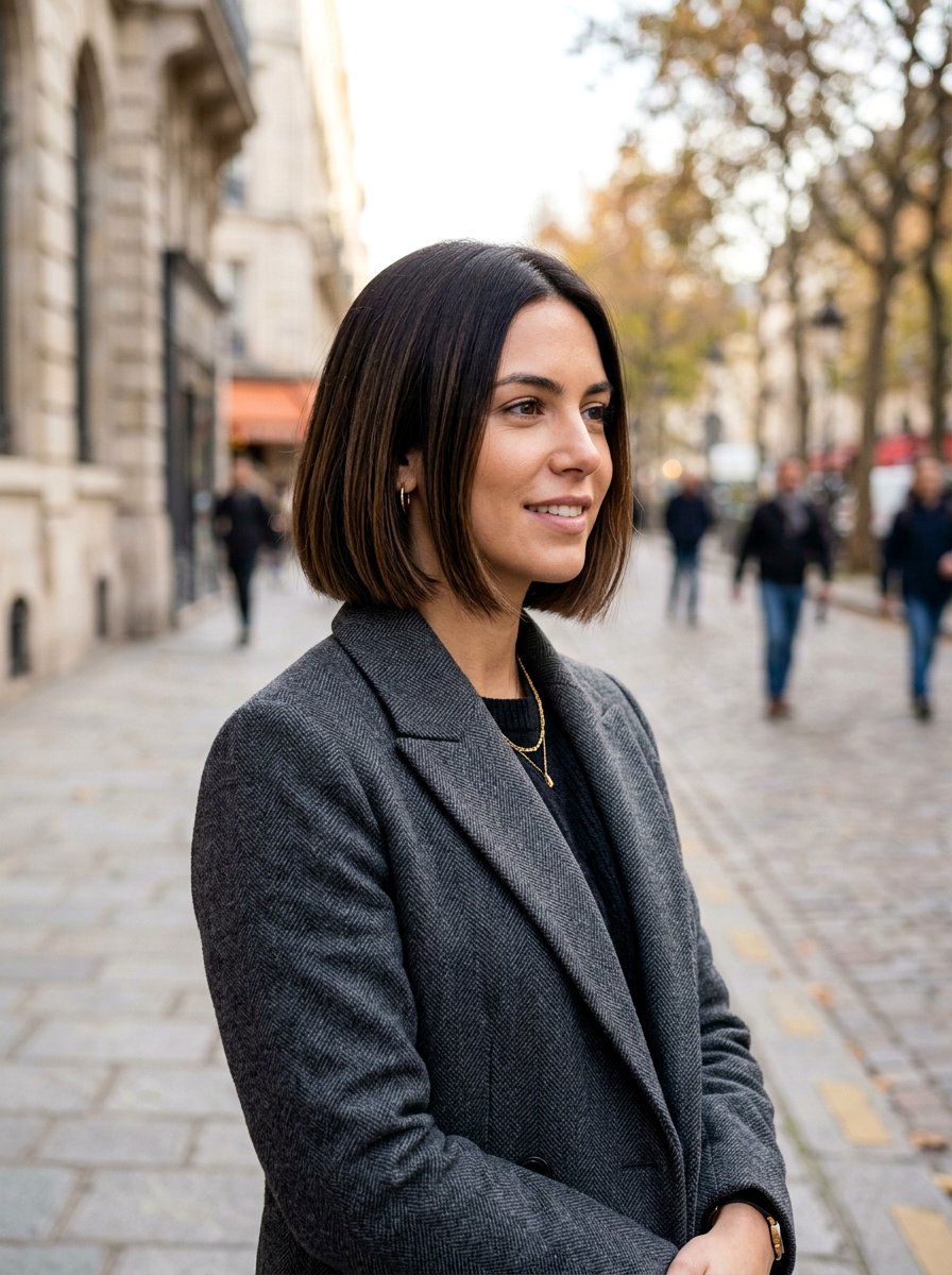 Espresso Balayage Bob - 20 winter espresso balayage hair - 20 winter espresso balayage hair