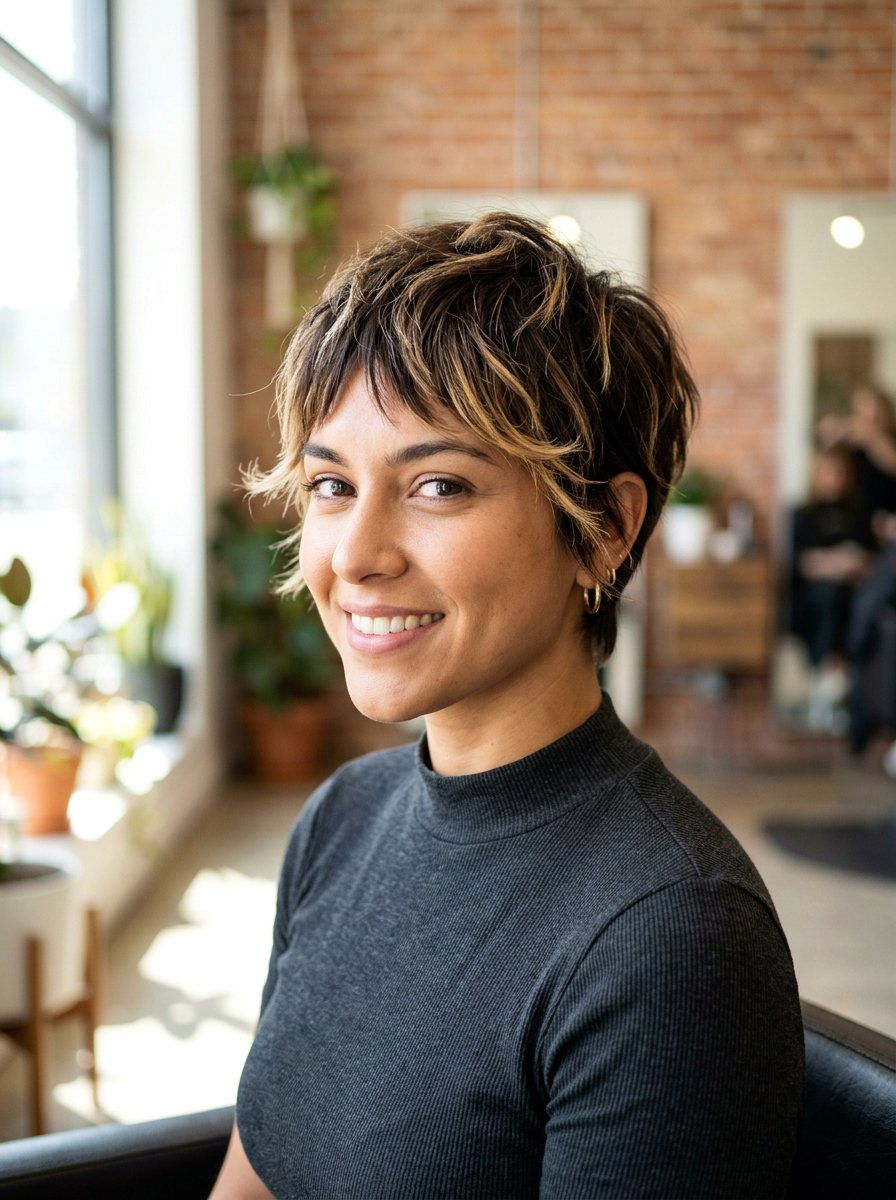 Espresso Balayage Pixie Cut - 20 winter espresso balayage hair - 20 winter espresso balayage hair