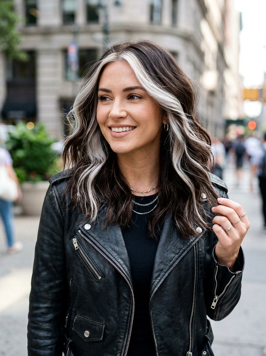 Espresso Balayage With Platinum Pieces - 20 winter espresso balayage hair - 20 winter espresso balayage hair