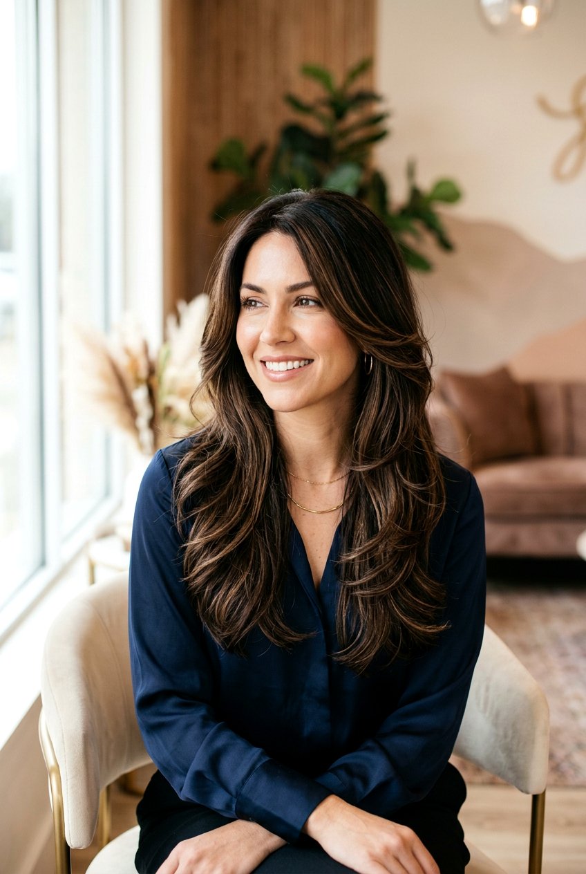 Espresso Balayage With Soft Layers - 20 low maintenance brunette balayage - 20 low maintenance brunette balayage