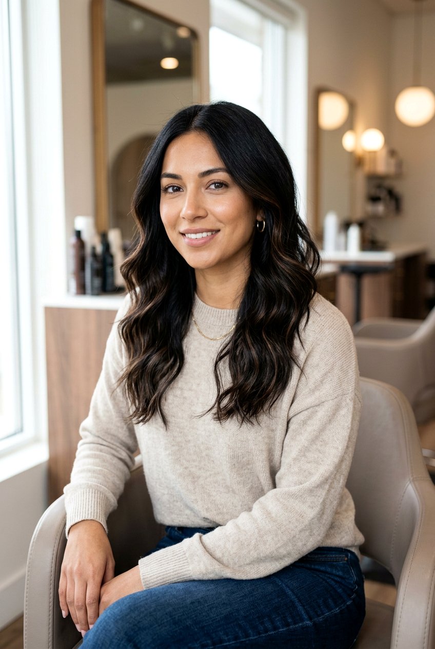 Espresso Brown Balayage On Black Hair - 20 glossy brown black balayage - 20 glossy brown black balayage