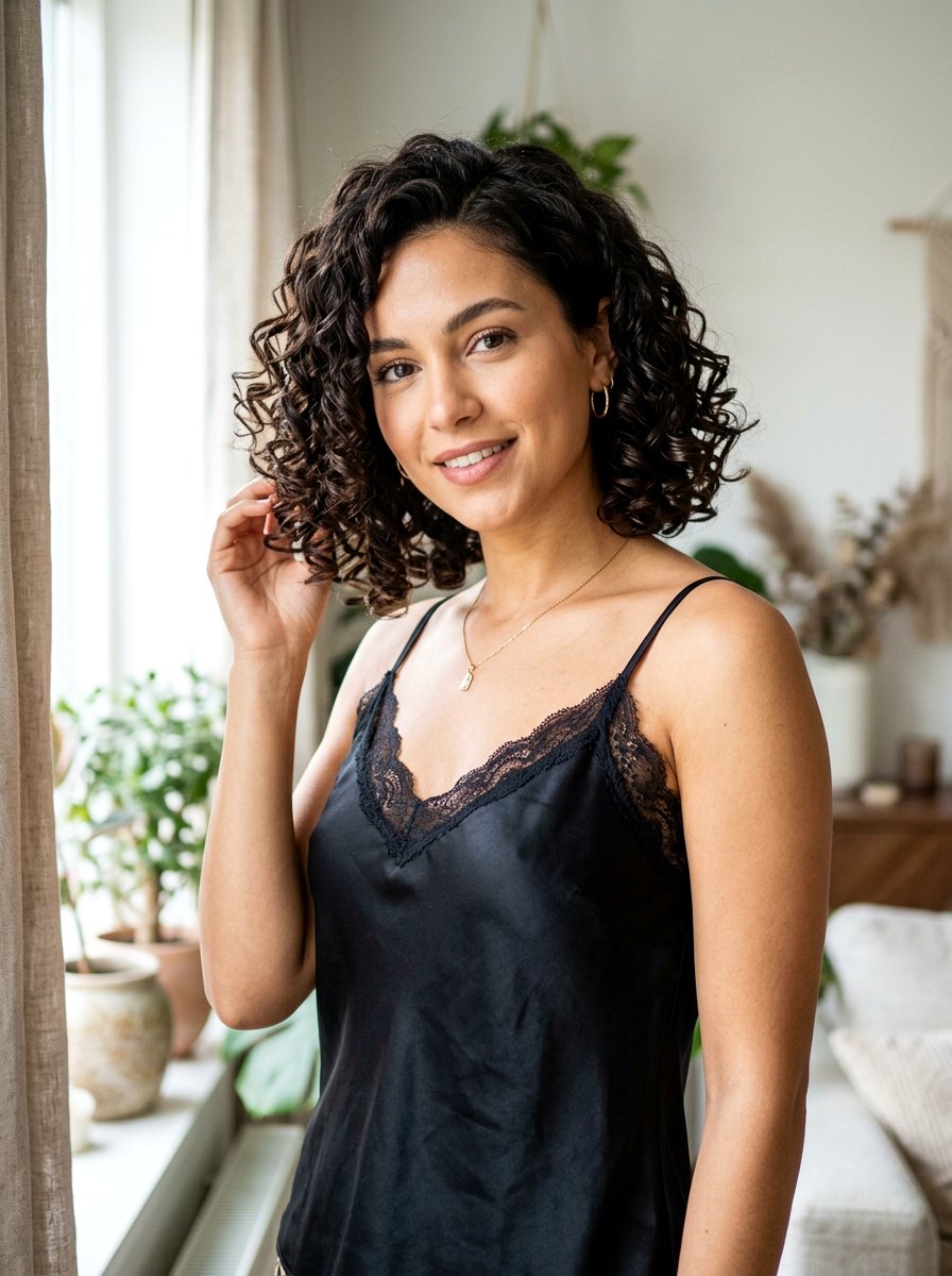 Espresso Brown Curly Bob - 20 curly bob hair color ideas - 20 curly bob hair color ideas