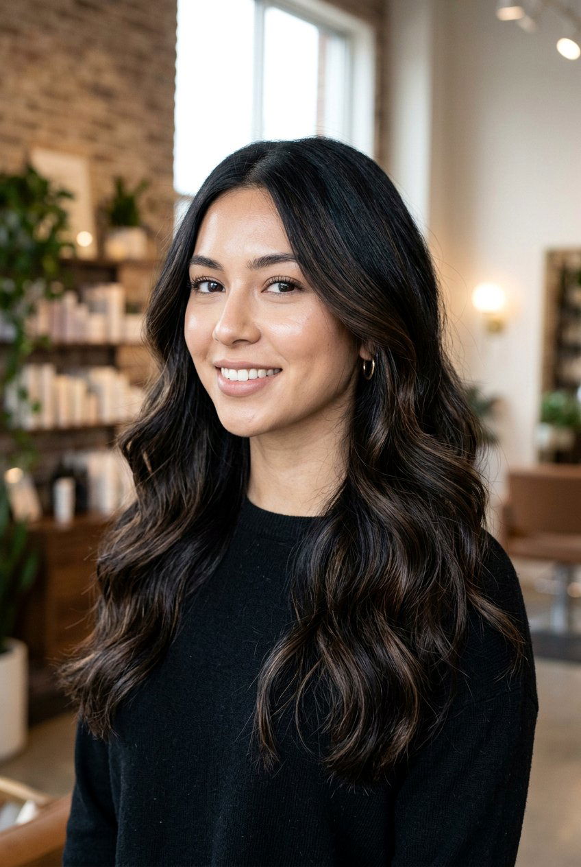 Espresso Brown Highlights Black Hair - 20 hair color ideas for black hair - 20 hair color ideas for black hair