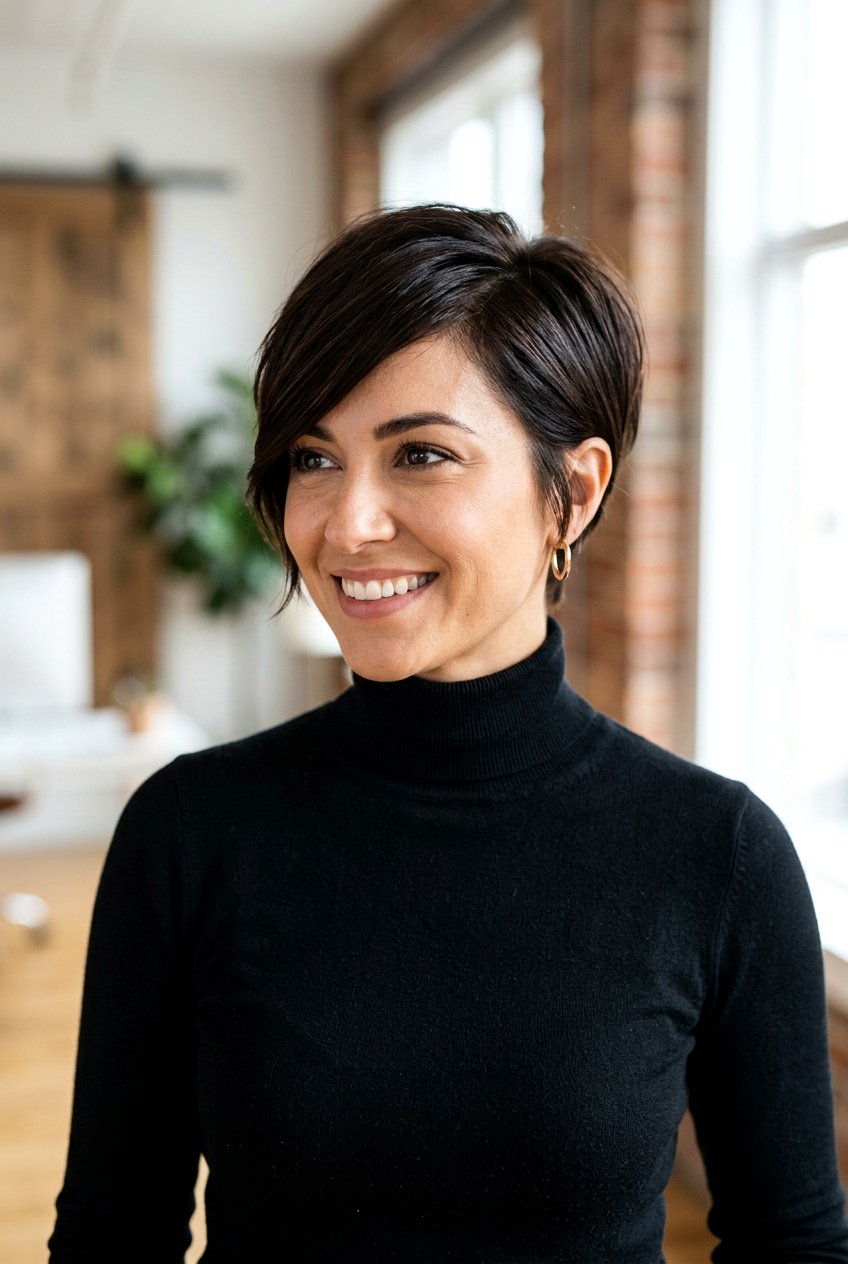 Espresso Brown Pixie - 20 brunette pixie hair color ideas - 20 brunette pixie hair color ideas