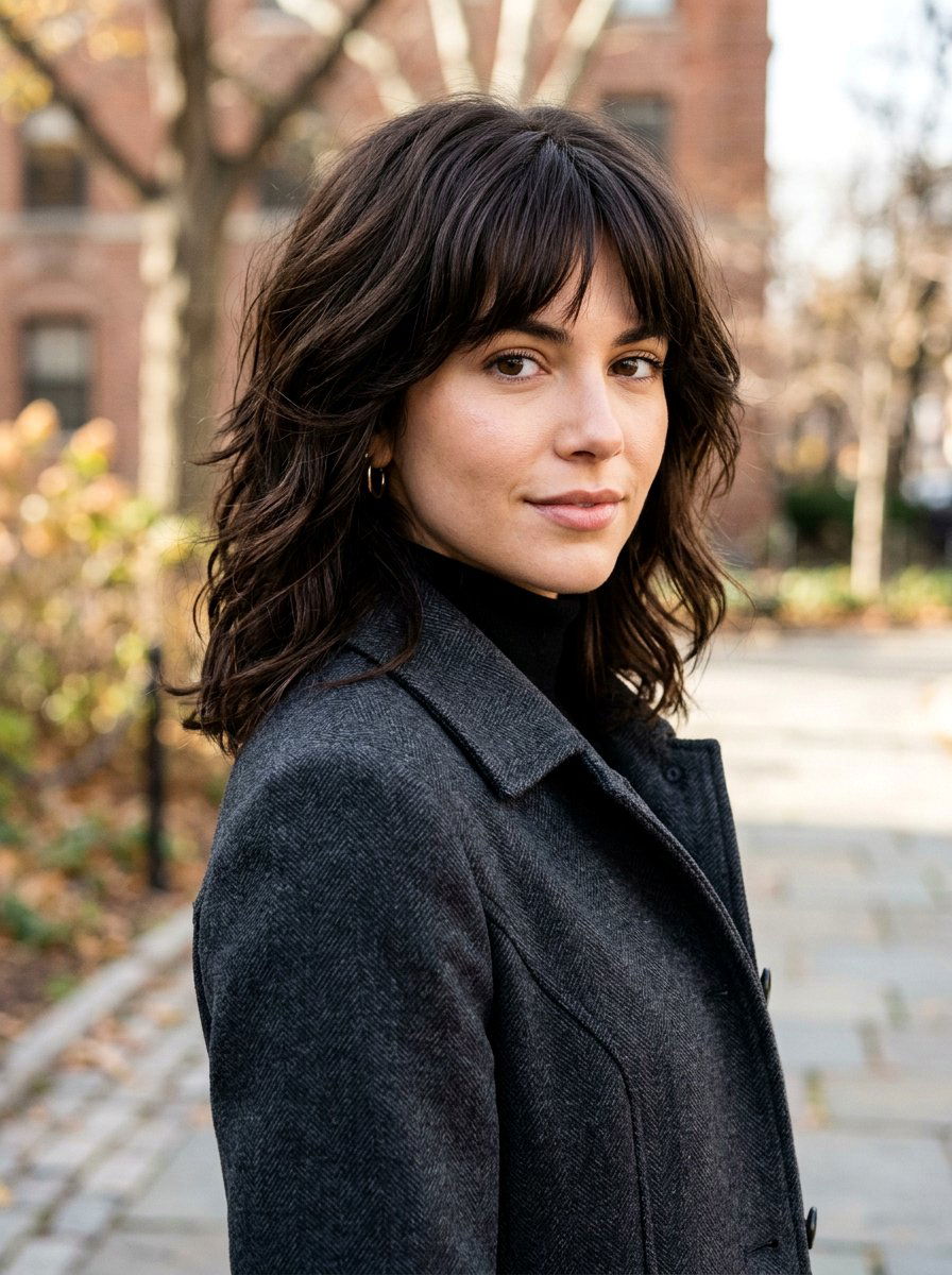 Espresso Brown Shag Haircut - 20 salon color ideas for shag haircuts - 20 salon color ideas for shag haircuts