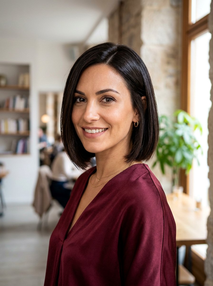 Espresso Brown Short Bob - 20 older women classy hair color ideas - 20 older women classy hair color ideas