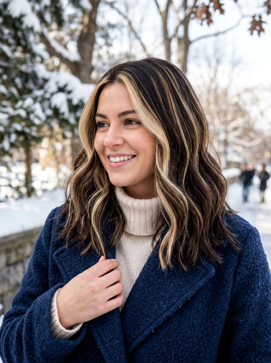 Espresso Brown With Blonde Highlights - 20 classy blonde highlights ideas - 20 classy blonde highlights ideas