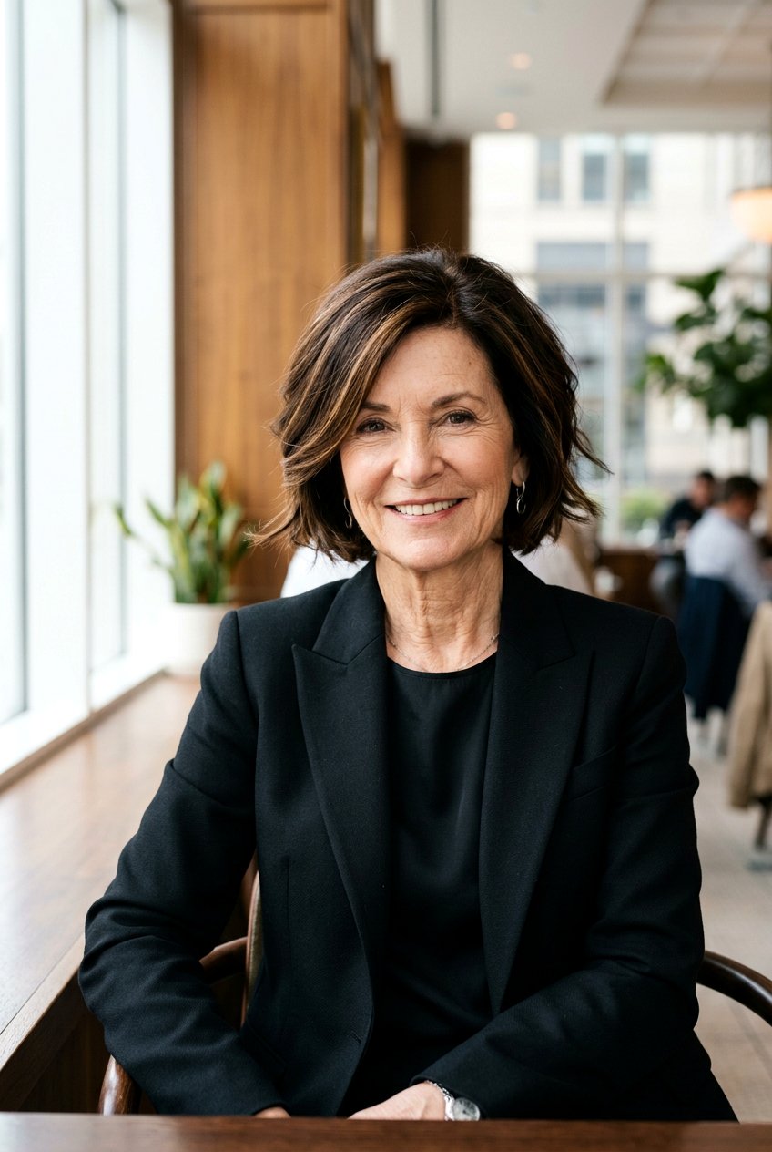 Espresso Brown With Subtle Highlights - 20 brunette refresh for older women - 20 brunette refresh for older women